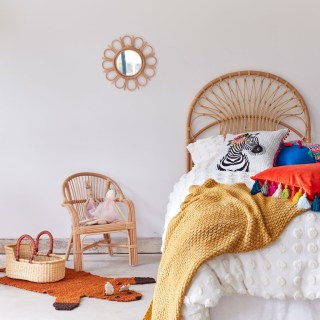 HB 23804 rattan headboard kid bed (1)